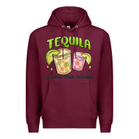 Burgundy tequila cheaper than therapy Premium Hoodie - MaliasSmallBusiness