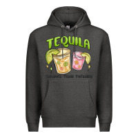 Charcoal Heather tequila cheaper than therapy Premium Hoodie - MaliasSmallBusiness
