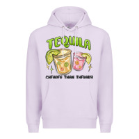 Lilac tequila cheaper than therapy Premium Hoodie - MaliasSmallBusiness