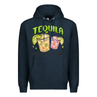 Navy tequila cheaper than therapy Premium Hoodie - MaliasSmallBusiness