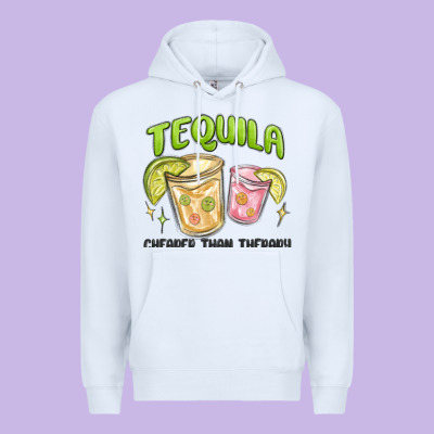 Tequila Cheaper Than Therapy Premium Hoodie Designed By Maliassmallbusiness