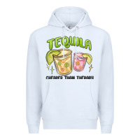 White tequila cheaper than therapy Premium Hoodie - MaliasSmallBusiness