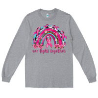 Heather Grey We Fight Together Rainbow Long Sleeve Tee - texasbilliewilder
