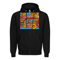 Black american flag firefighter wife Zipper Hoodie - HRA Design Shop