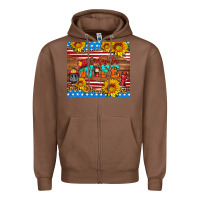 Chestnut american flag firefighter wife Zipper Hoodie - HRA Design Shop
