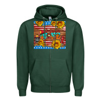 Sports Green american flag firefighter wife Zipper Hoodie - HRA Design Shop