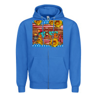 True Royal american flag firefighter wife Zipper Hoodie - HRA Design Shop