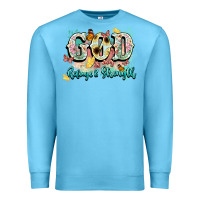 Ocean Blue god is my refugee and strength Premium Sweatshirt - NancyCooperArtShop