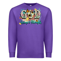 Purple god is my refugee and strength Premium Sweatshirt - NancyCooperArtShop