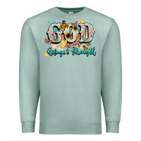 Seafoam god is my refugee and strength Premium Sweatshirt - NancyCooperArtShop
