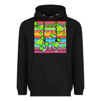 Black margarita serape seamless pattern Heavyweight Hoodie - BundleAndBundleShop