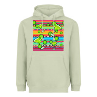 Matcha margarita serape seamless pattern Heavyweight Hoodie - BundleAndBundleShop