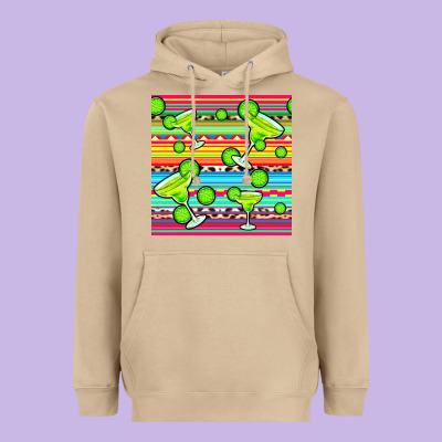 Margarita Serape Seamless Pattern Heavyweight Hoodie Designed By Bundleandbundleshop