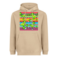 Mushroom margarita serape seamless pattern Heavyweight Hoodie - BundleAndBundleShop