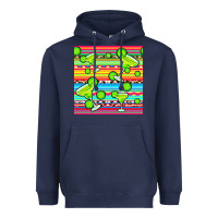 Navy margarita serape seamless pattern Heavyweight Hoodie - BundleAndBundleShop