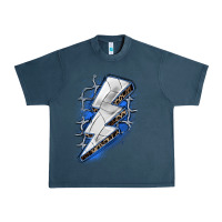 Midnight Navy volleyball lightning bolt Urban Heavy Tee - Zillion Design Studio