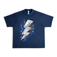Navy volleyball lightning bolt Urban Heavy Tee - Zillion Design Studio
