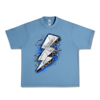 Pebble Blue volleyball lightning bolt Urban Heavy Tee - Zillion Design Studio