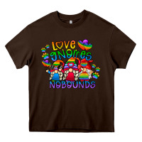 Chocolate Brown love gnome no bounds Heavy Core Tee - CowhideDigitalArt