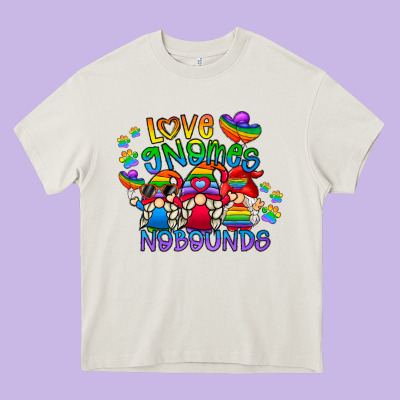 Love Gnome No Bounds Heavy Core Tee Designed By Cowhidedigitalart
