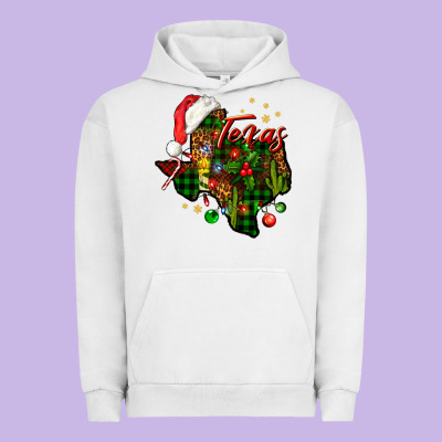 Christmas Western Texas Map Urban Hoodie Designed By Bundleandbundleshop