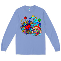 Colony Blue autism sunflower gnome Long Sleeve Tee - Zillion Design Studio