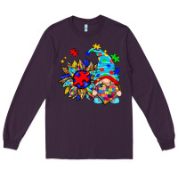 Plum autism sunflower gnome Long Sleeve Tee - Zillion Design Studio