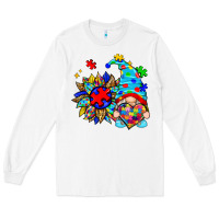 White autism sunflower gnome Long Sleeve Tee - Zillion Design Studio