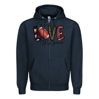 Navy for the love of the game football Zipper Hoodie - CowhideDigitalArt