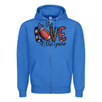 True Royal for the love of the game football Zipper Hoodie - CowhideDigitalArt