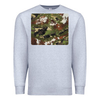 Heather Grey black and brown cowhide camouflage Premium Sweatshirt - BarkalooDesign