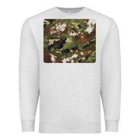 Oatmeal Heather black and brown cowhide camouflage Premium Sweatshirt - BarkalooDesign