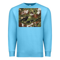 Ocean Blue black and brown cowhide camouflage Premium Sweatshirt - BarkalooDesign