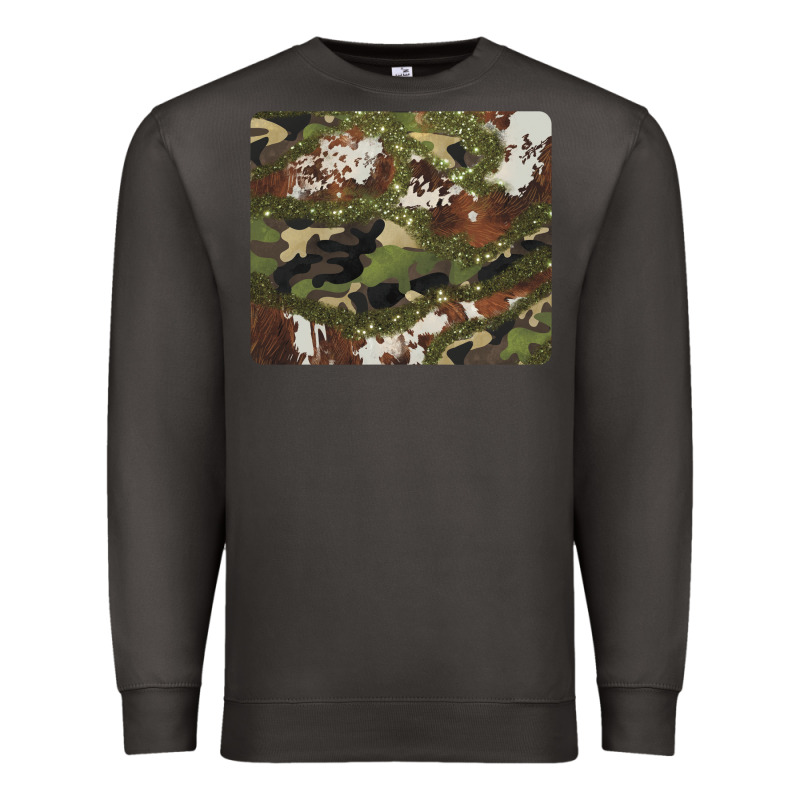 Black And Brown Cowhide Camouflage Premium Sweatshirt by BarkalooDesign | Teevron