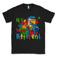 Black it's ok to be different autism trex Classic Tee - Zillion Design Studio