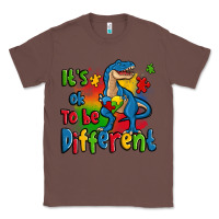 Chestnut it's ok to be different autism trex Classic Tee - Zillion Design Studio