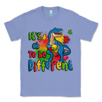 Colony Blue it's ok to be different autism trex Classic Tee - Zillion Design Studio