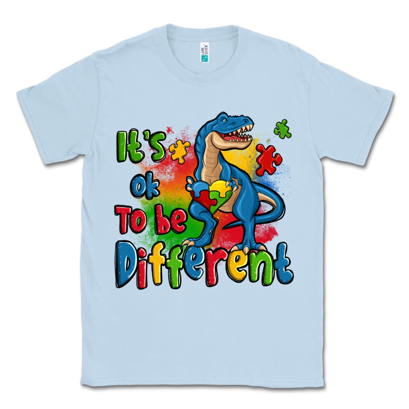 It's Ok To Be Different Autism Trex Classic Tee by Zillion Design Studio | Teevron