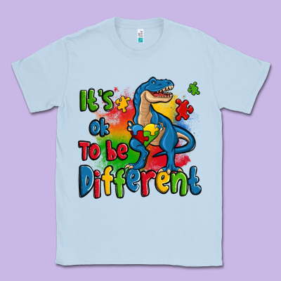 It's Ok To Be Different Autism Trex Classic Tee Designed By Zillion Design Studio