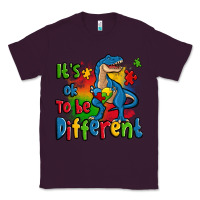 Plum it's ok to be different autism trex Classic Tee - Zillion Design Studio