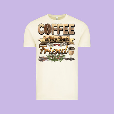 Coffee Is My Best Friend Vintage Tee Designed By Barkaloodesign