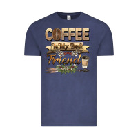 Vintage Denim coffee is my best friend Vintage Tee - BarkalooDesign