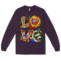 Plum autism love Long Sleeve Tee - Zillion Design Studio
