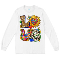 White autism love Long Sleeve Tee - Zillion Design Studio