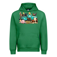 Emerald Farm Animals Truck Urban Hoodie - BundleAndBundleShop