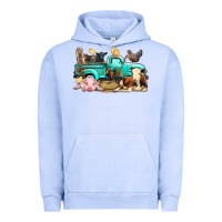 Pigment Grape Ice Farm Animals Truck Urban Hoodie - BundleAndBundleShop