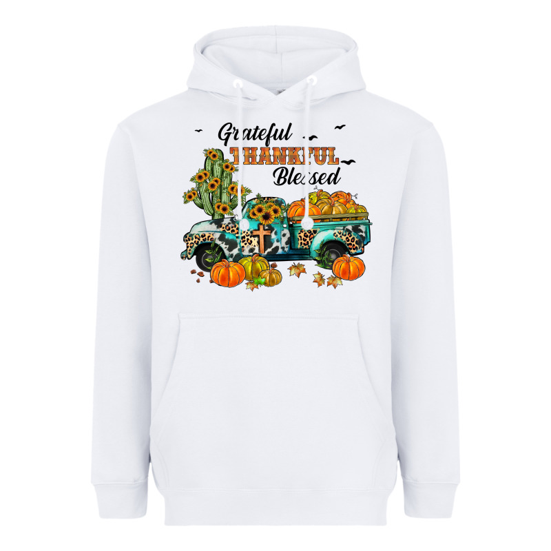 Grateful Thankful Blessed Heavyweight Hoodie by JahusDesignShop | Teevron