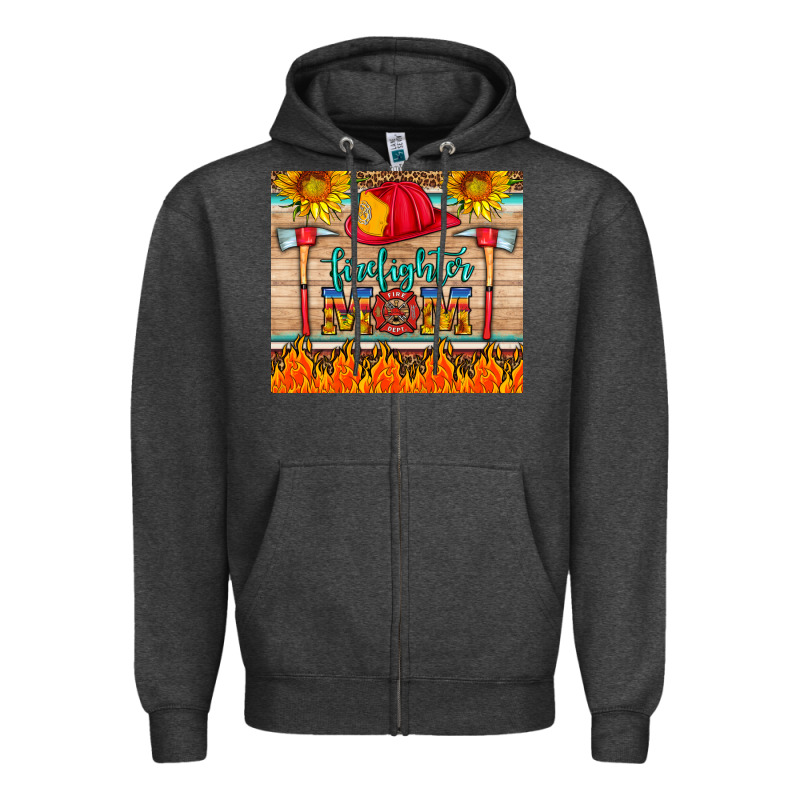 Firefighter Mom Zipper Hoodie by HRA Design Shop | Teevron