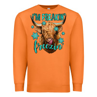 Carrot i'm freakin freezin long haired cow Premium Sweatshirt - Jasminsmagicworld
