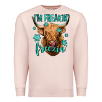 I'm Freakin Freezin Long Haired Cow Premium Sweatshirt | Teevron